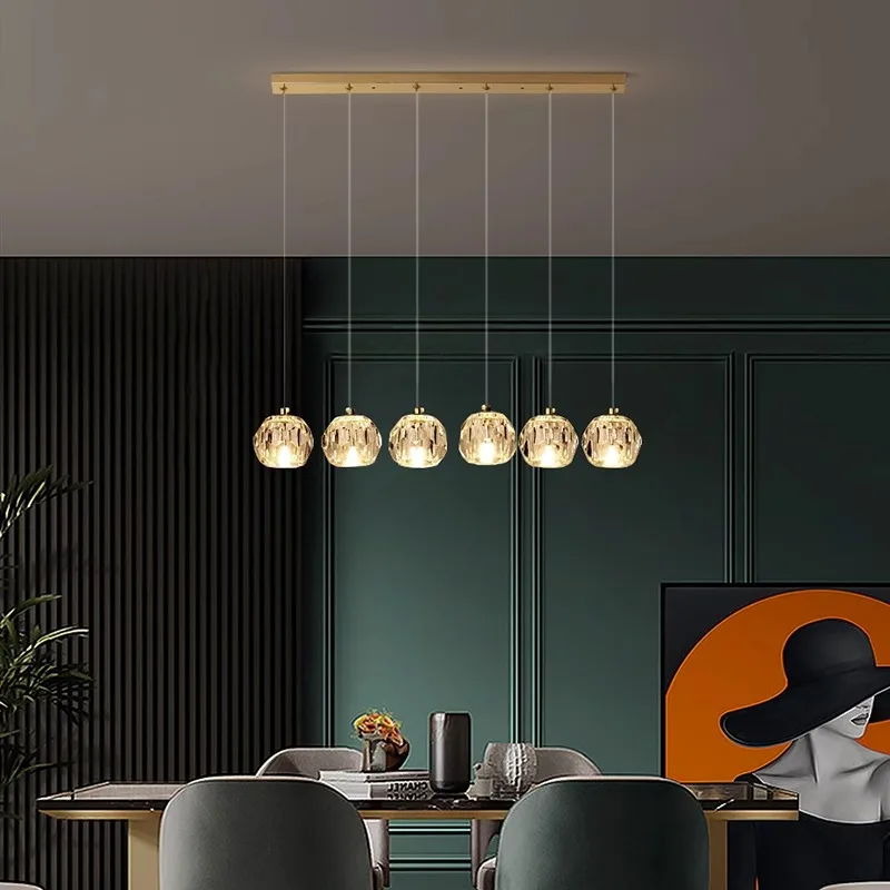 Moderne Kristallpendelleuchte für das Wohnzimmer – Crystallo