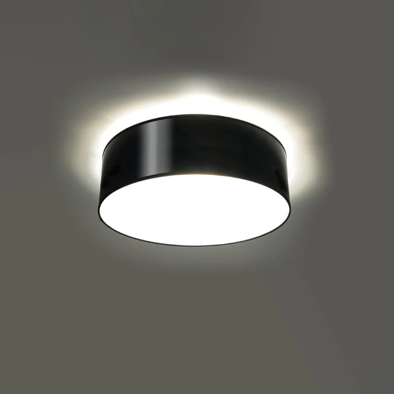 Deckenleuchte rund schwarz minimalistisches Wohnzimmer - Modell Asterion