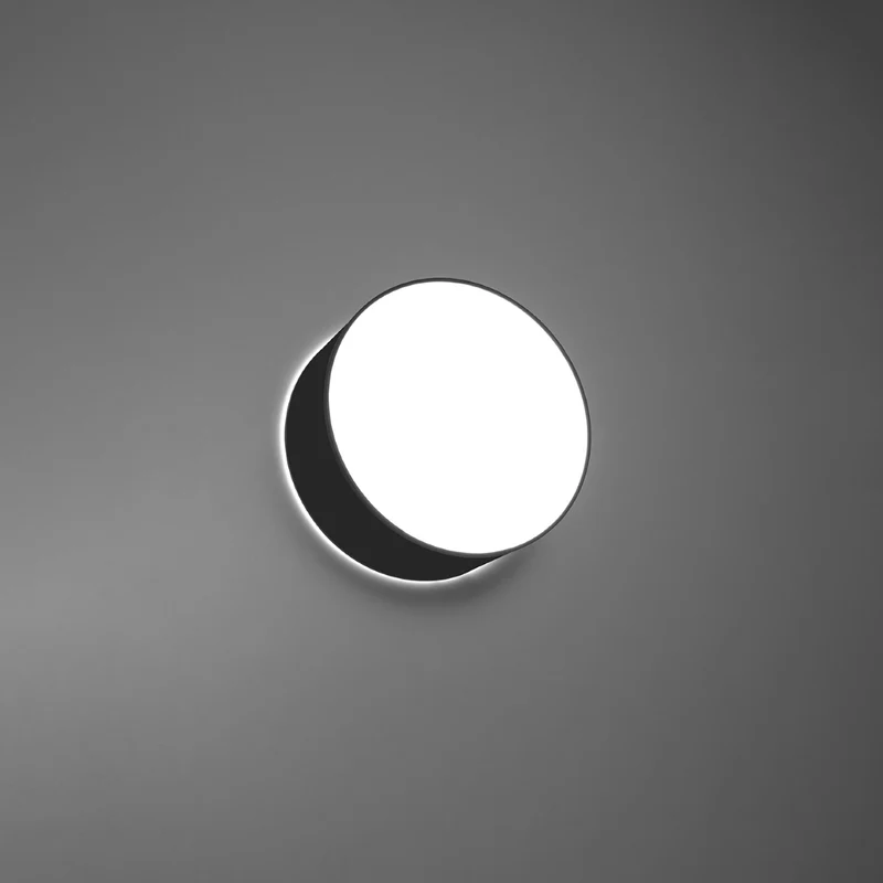 Deckenleuchte rund schwarz minimalistisches Wohnzimmer - Modell Asterion