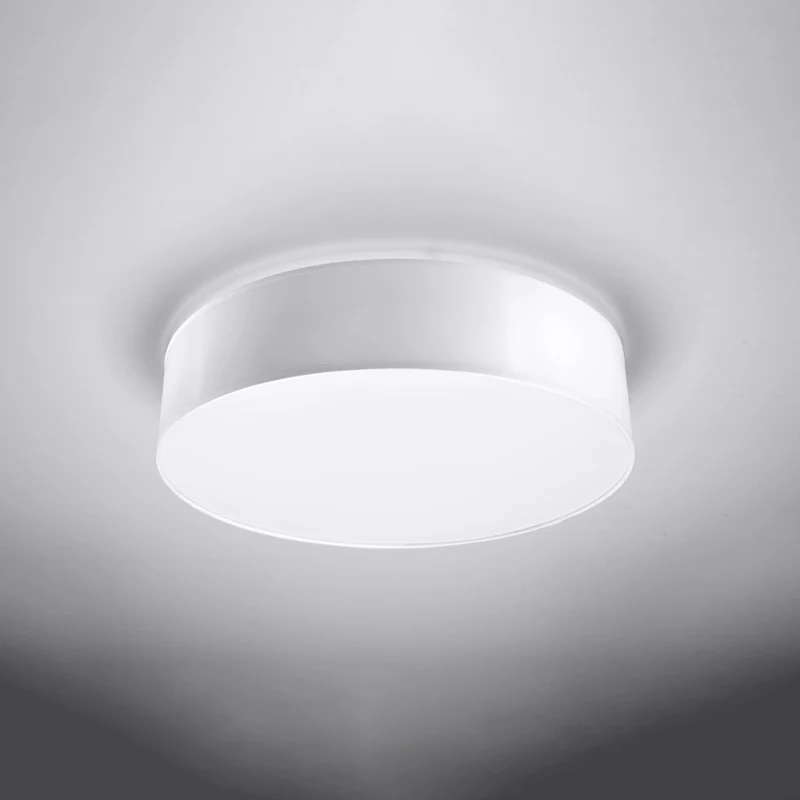 Minimalistische runde weiße Deckenleuchte für Wohnzimmer – Arvenor