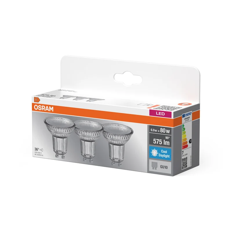 OSRAM LED Lampe Basis PAR16, 6.9W, 6500K, GU10, Kaltweiß