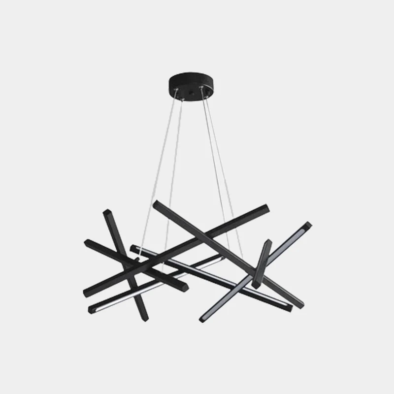 Chandelier Geometric LED Cross Light Bar, Black / Gold