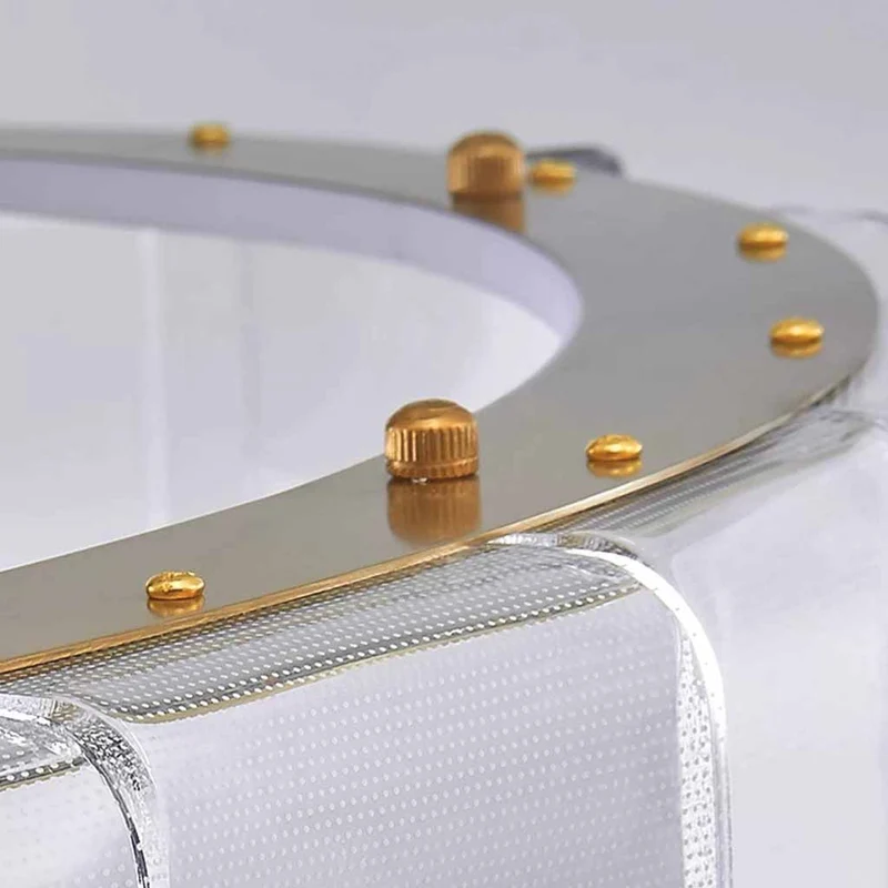 Chandelier Circular Round Ring Acrylic LED, Gold