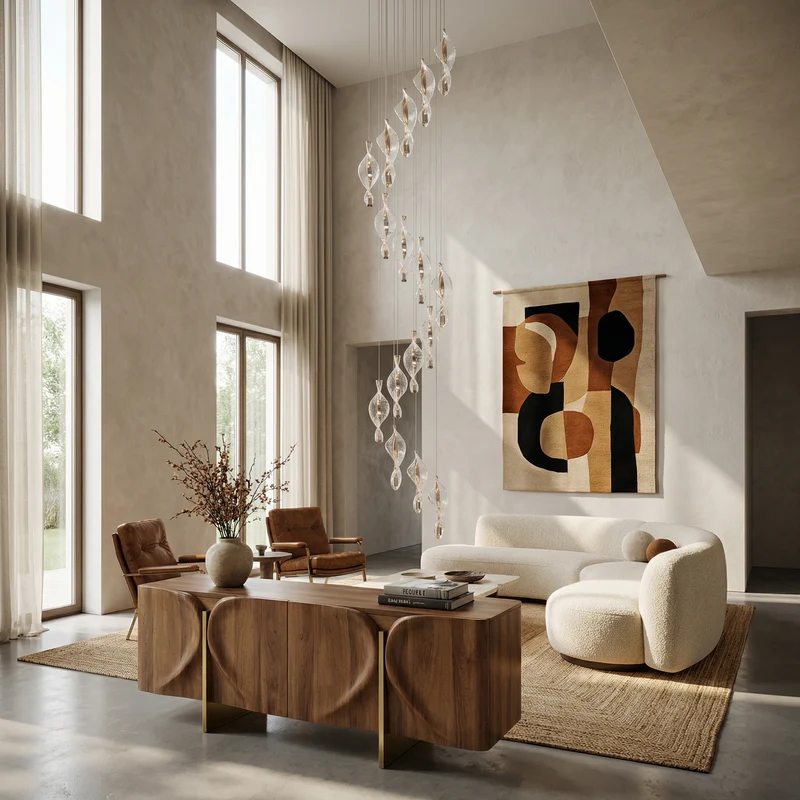 Moderne LED Pendelleuchte für Wohnzimmer und Esszimmer – Ombrialiste
