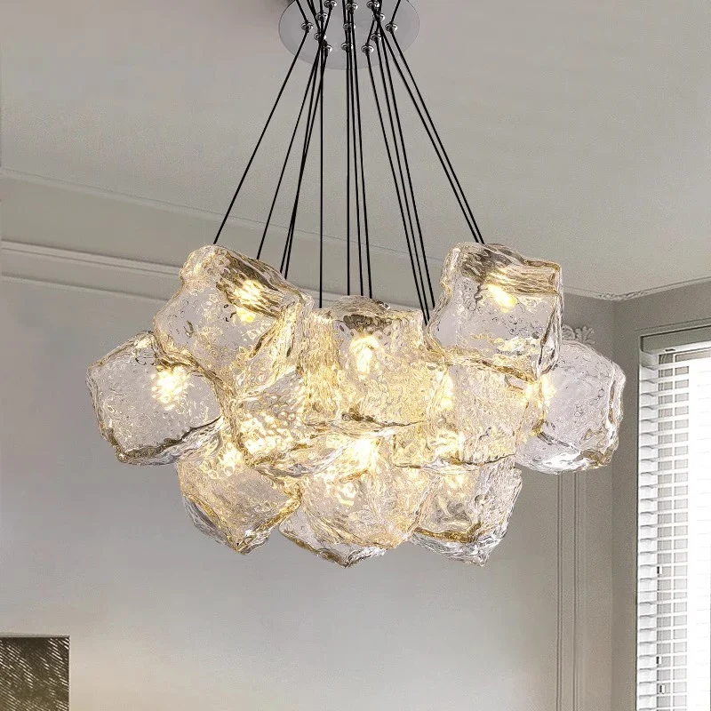 Moderne Glas-Pendelleuchte für Esszimmer – Célestine