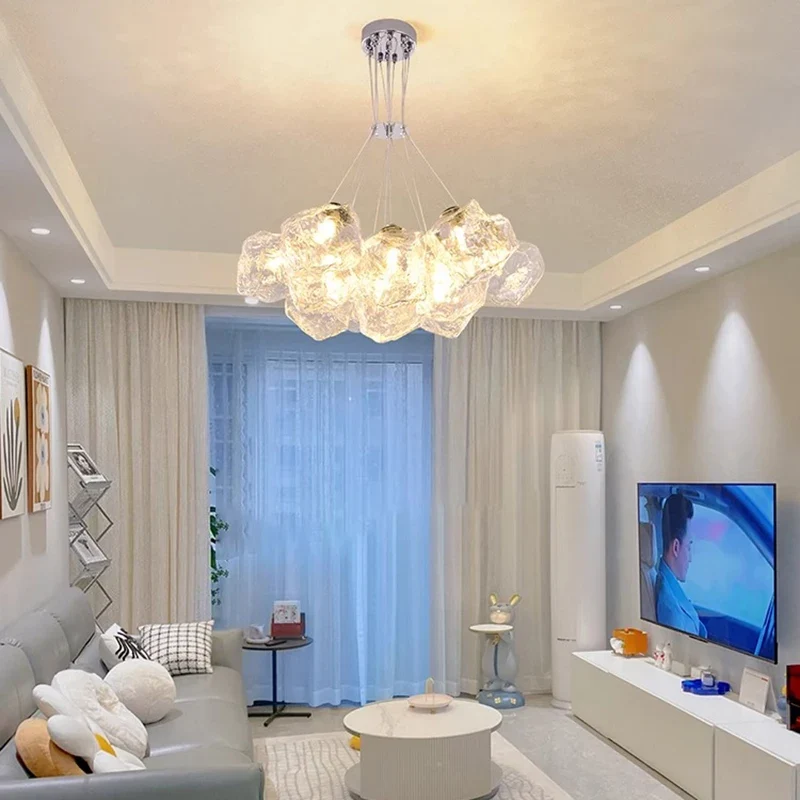 Moderne Glas-Pendelleuchte für Esszimmer – Célestine