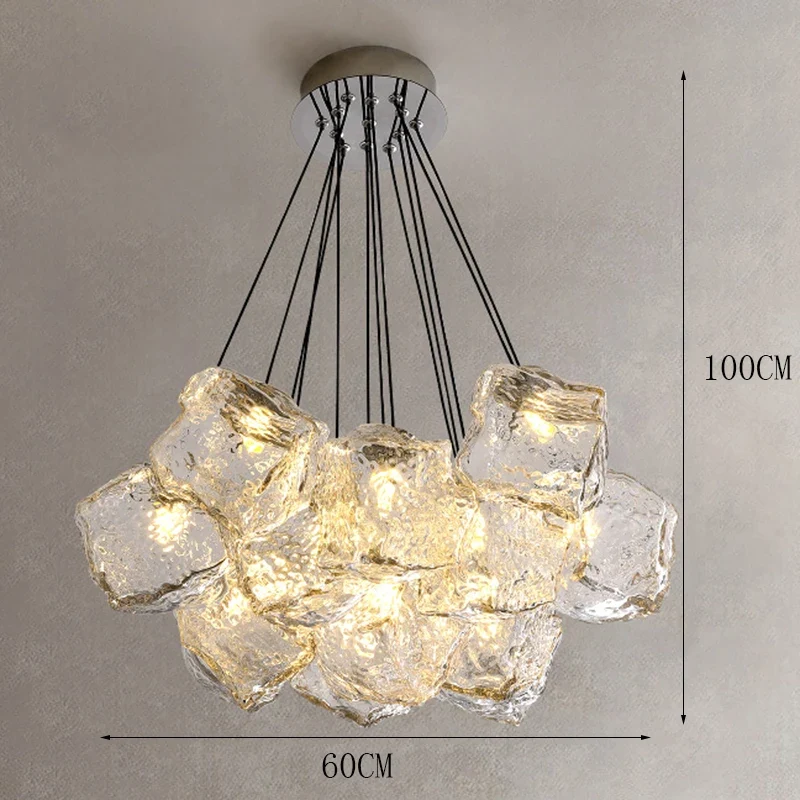 Moderne Glas-Pendelleuchte für Esszimmer – Célestine