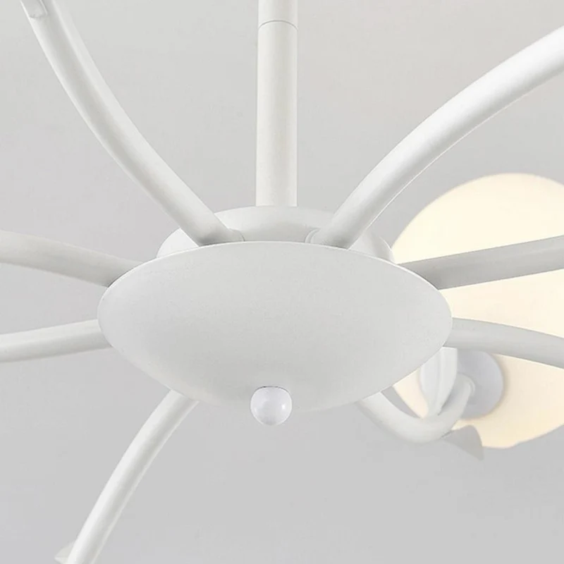 Chandelier Cream Branch Plastic Flower Tulip, White / Green