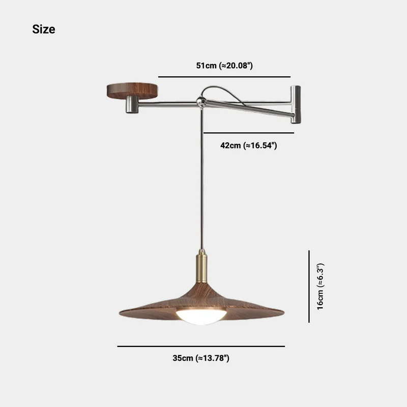 Pendant Light Adjustable Swing Arm Flying Saucer LED