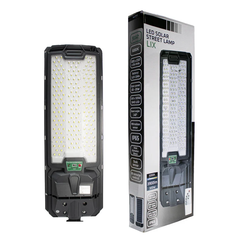 Solar-Lichtmast | 600 cm | Solarbetrieben | Bewegungsmelder | 6000 K – Tageslichtweiß