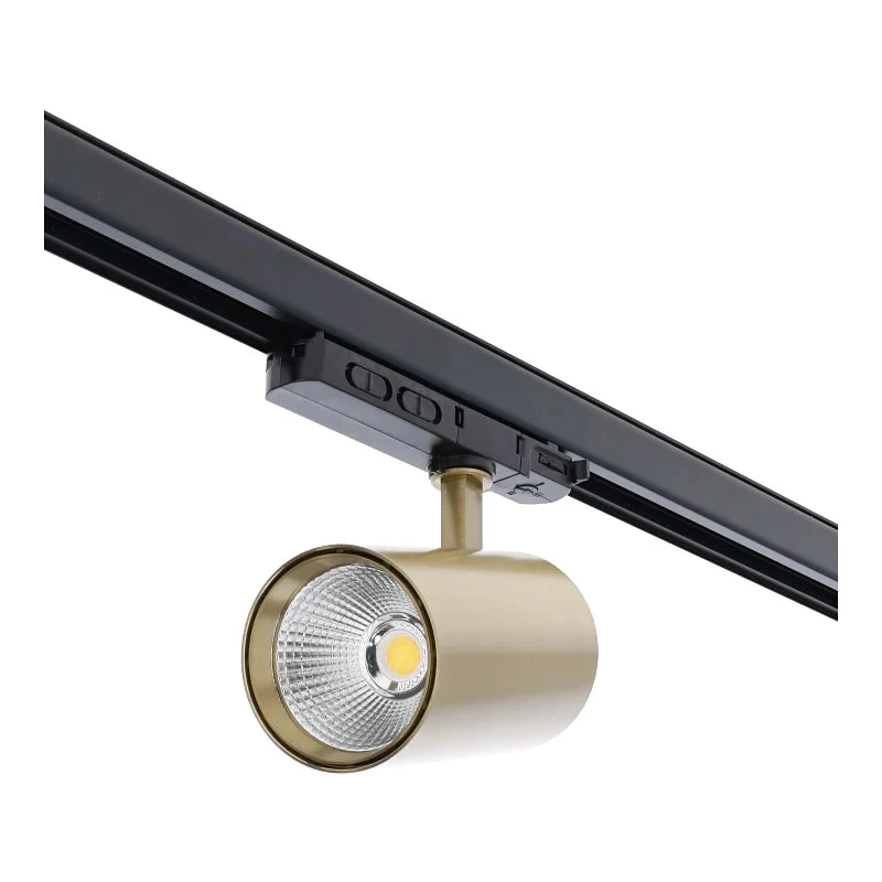 3-Phasen-Schienenstrahler | Rosalin | 10 W – 20 W – 30 W | Messing | Dimmbar | Farbtemperaturschalter