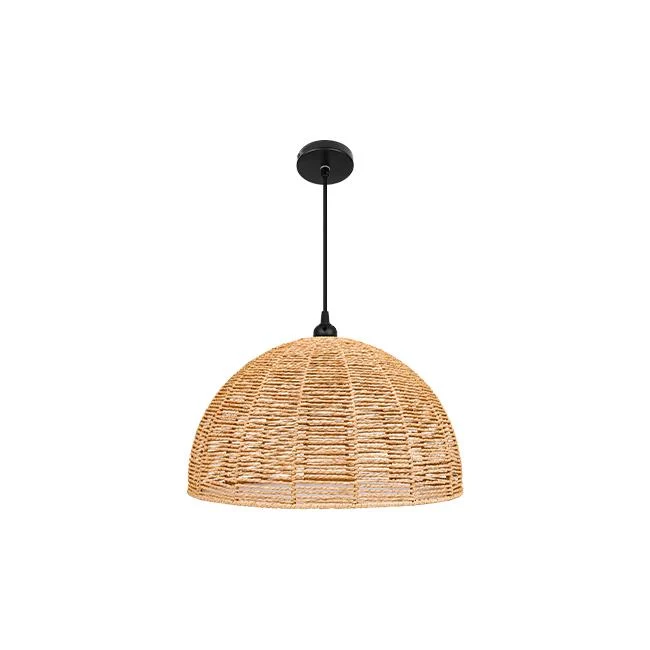 Hanglamp Rotan | Ø45 cm | E27 | Naturel + Zwart | Eettafel | Tutti