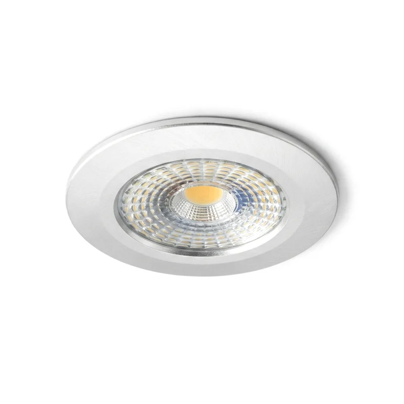 LED-Einbaustrahler | HUGO | 6 W | Farbtemperaturschalter | Silber | Schmale und niedrige Einbaugröße | Breite Außenabmessungen