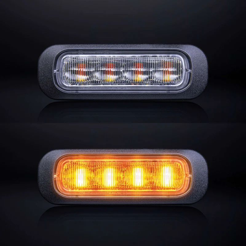 Strands Dark Knight Amber Stroboskoplampe mit klarer Linse