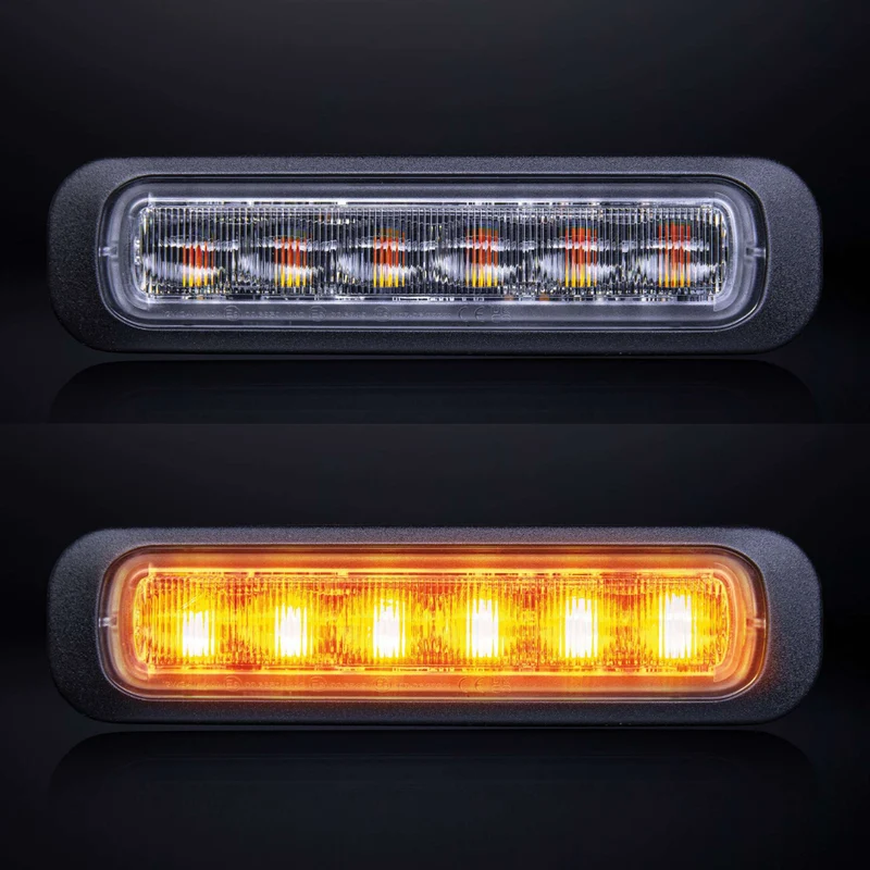 Strands Dark Knight Amber Stroboskoplampe mit klarer Linse