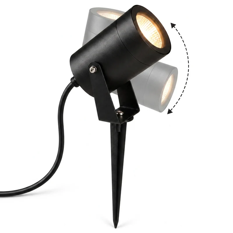 Spike-Spot | SPIKE | GU10 | IP65 | Schwarz | Rund