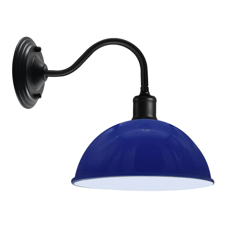 Industrielle Schwanenhals Wandleuchte E27 Kuppel Metallschirm ~3808