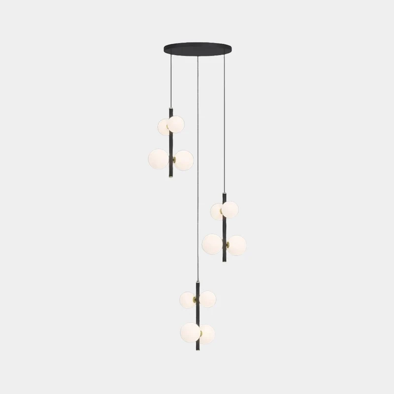 Chandelier Modern Glass Ball for Staircase High Ceiling