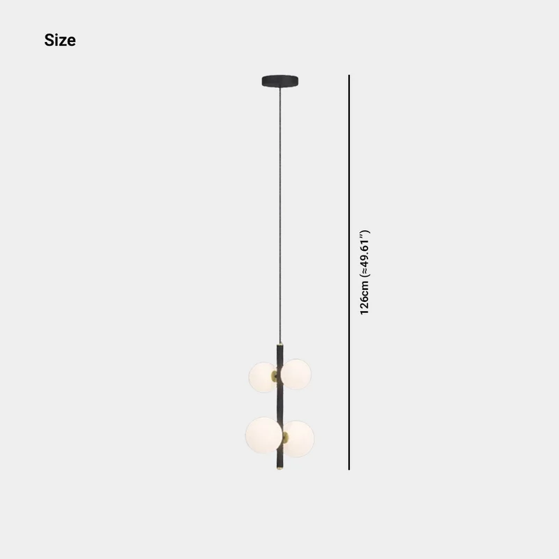Chandelier Modern Glass Ball for Staircase High Ceiling