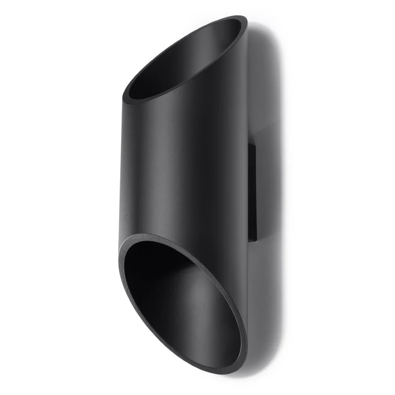 Moderne schwarze Aluminium-Wandleuchte – Neralia