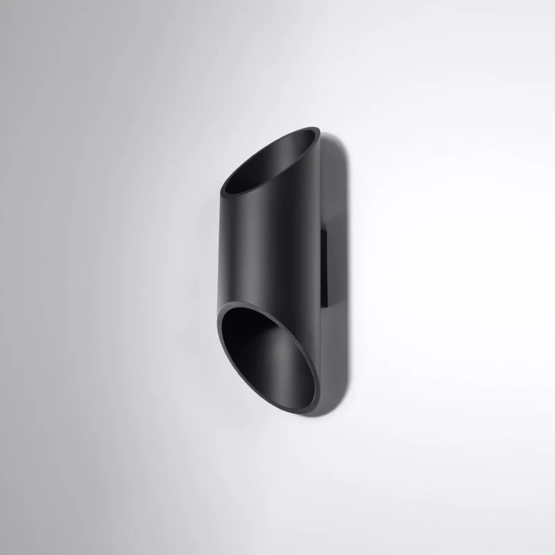 Moderne schwarze Aluminium-Wandleuchte – Neralia