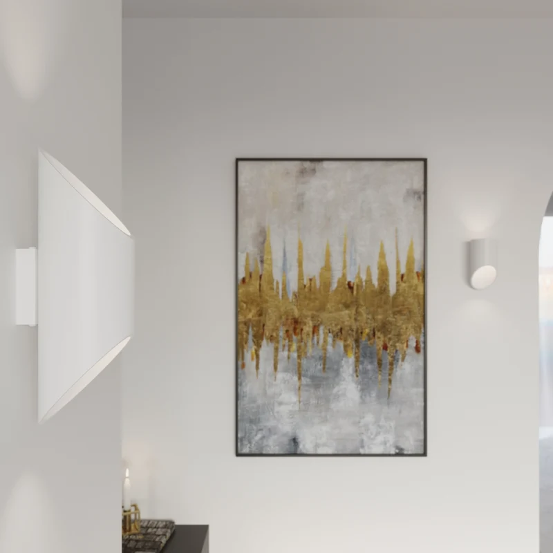 Wandleuchte aus weißem Aluminiumrohr modern - Modell Orsena