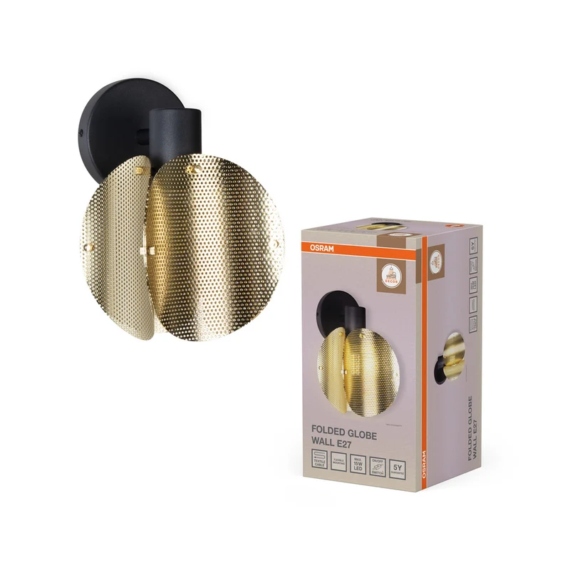 OSRAM DECOR Folded Globe Wandleuchte E27 Gold