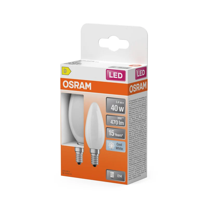 OSRAM LED Retrofit Classic B 3.4W 840 matt E14