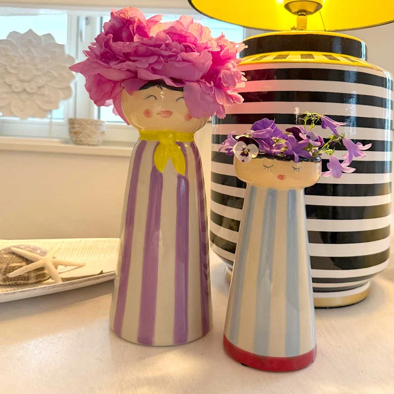 Gestreifte Vase Mr & Miss Hyazinthenglas