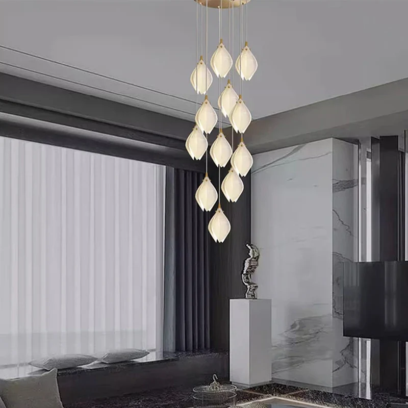 Moderne Glas-Hängelampe für Wohnzimmer – Solistar