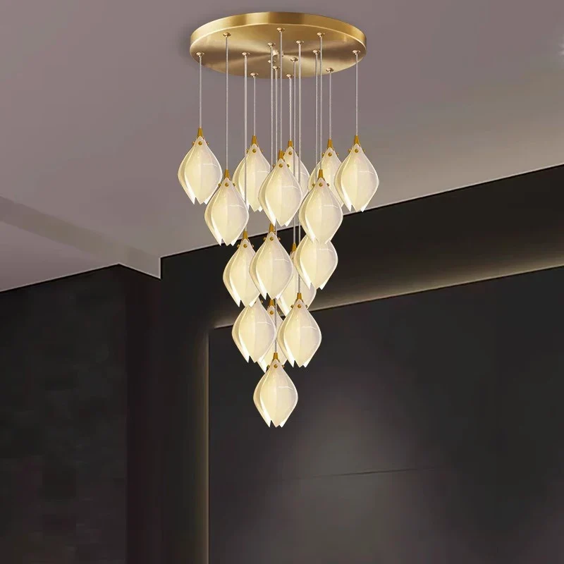 Moderne Glas-Hängelampe für Wohnzimmer – Solistar