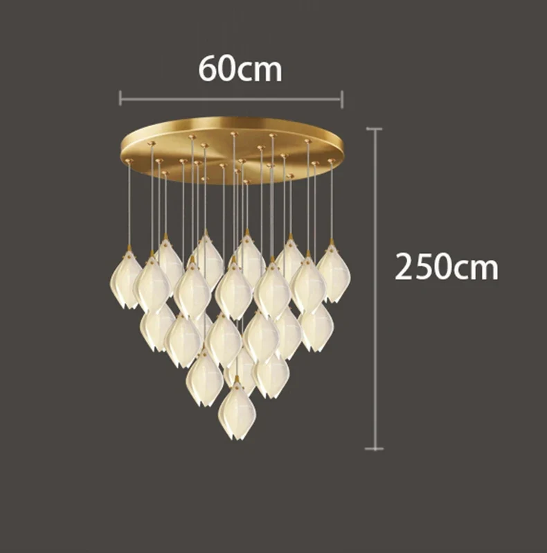 Moderne Glas-Hängelampe für Wohnzimmer – Solistar