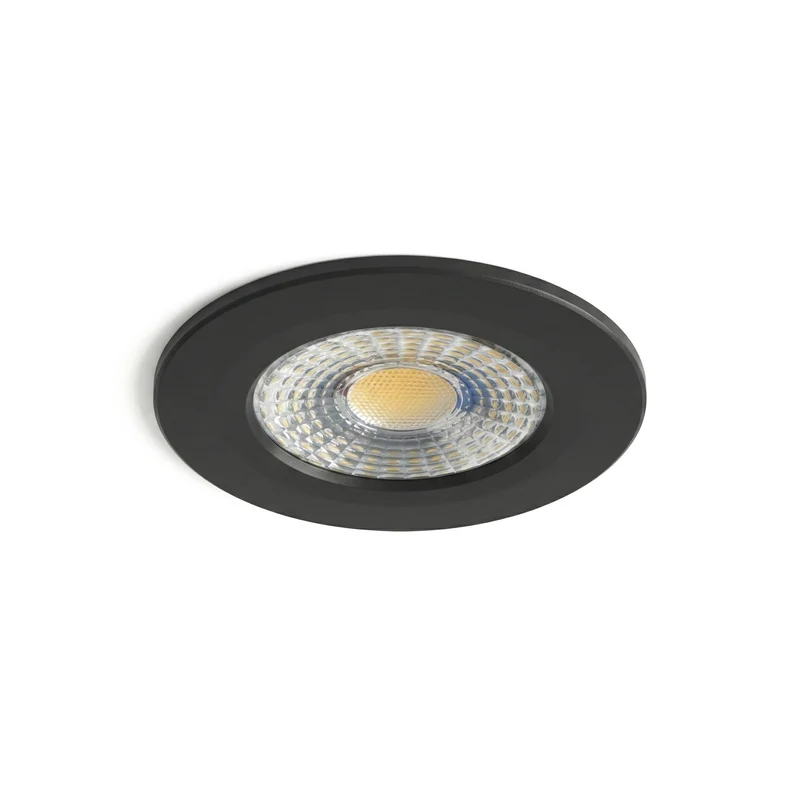 LED-Einbaustrahler | HUGO | 6 W | Farbtemperaturschalter | Schwarz | Schmale und niedrige Einbaugröße | Breite Außenmaße