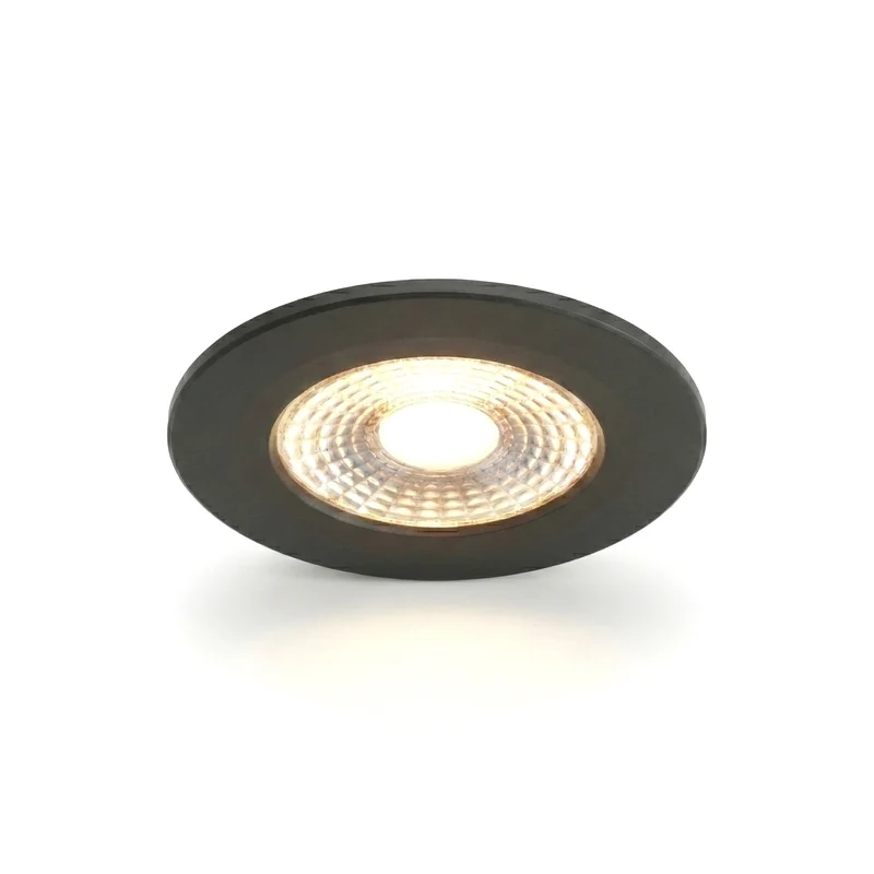 LED-Einbaustrahler | HUGO | 6 W | Farbtemperaturschalter | Schwarz | Schmale und niedrige Einbaugröße | Breite Außenmaße