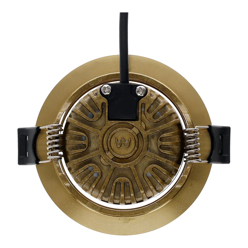 LED Einbaustrahler | VARDA | 6W | CCT Schalter | Rund | Messing | Geringe Einbautiefe