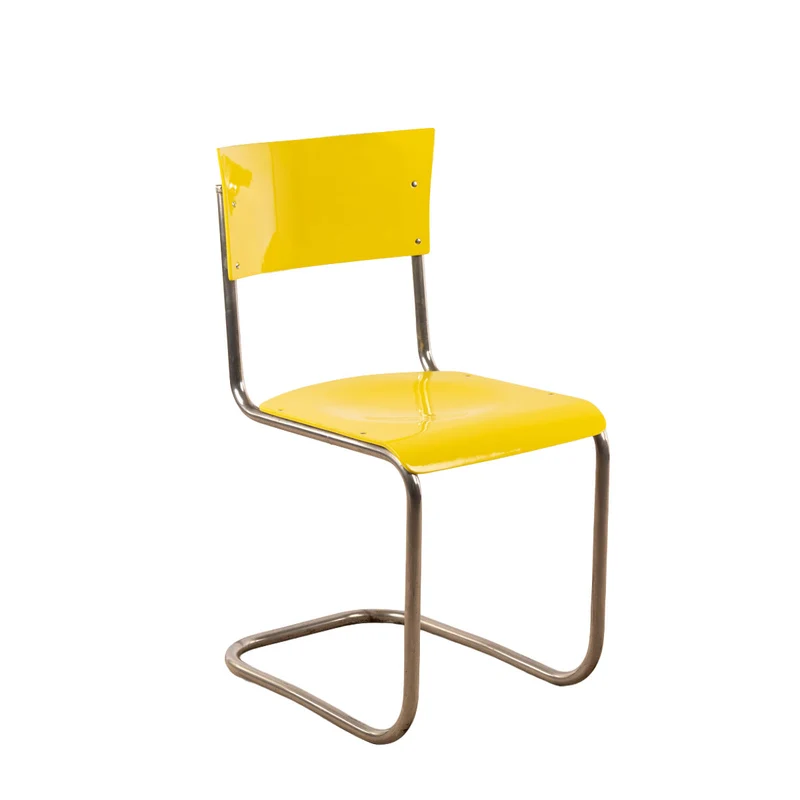 1930er Bauhaus Stuhl von Mart Stam dunkel gelb (RAL 1021 Rapsgelb)
