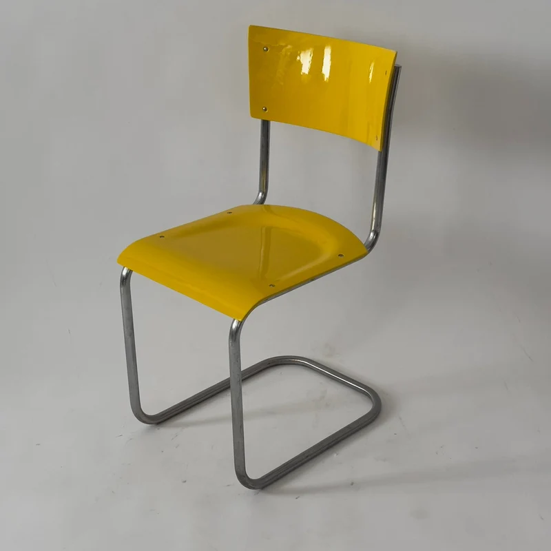 1930er Bauhaus Stuhl von Mart Stam dunkel gelb (RAL 1021 Rapsgelb)