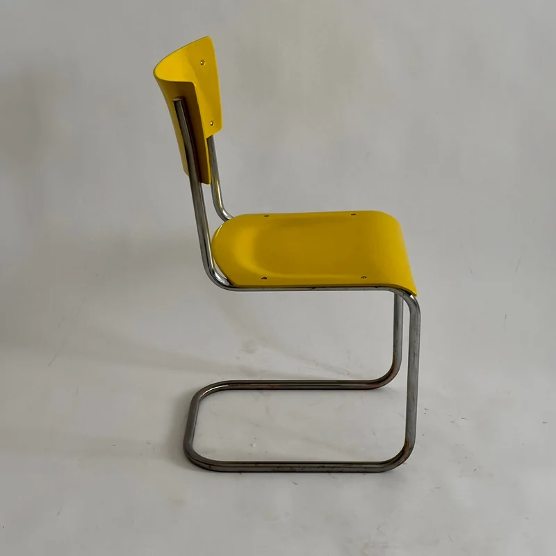 1930er Bauhaus Stuhl von Mart Stam dunkel gelb (RAL 1021 Rapsgelb)