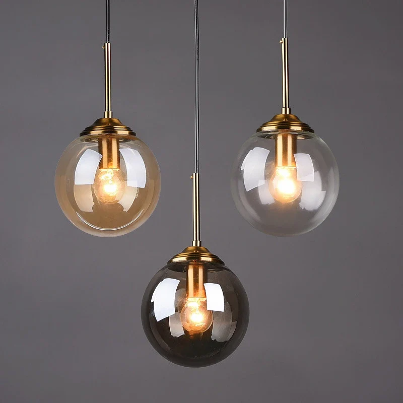 LED-Hängeleuchte aus poliertem Glas für Wohnzimmer – Crealuxai