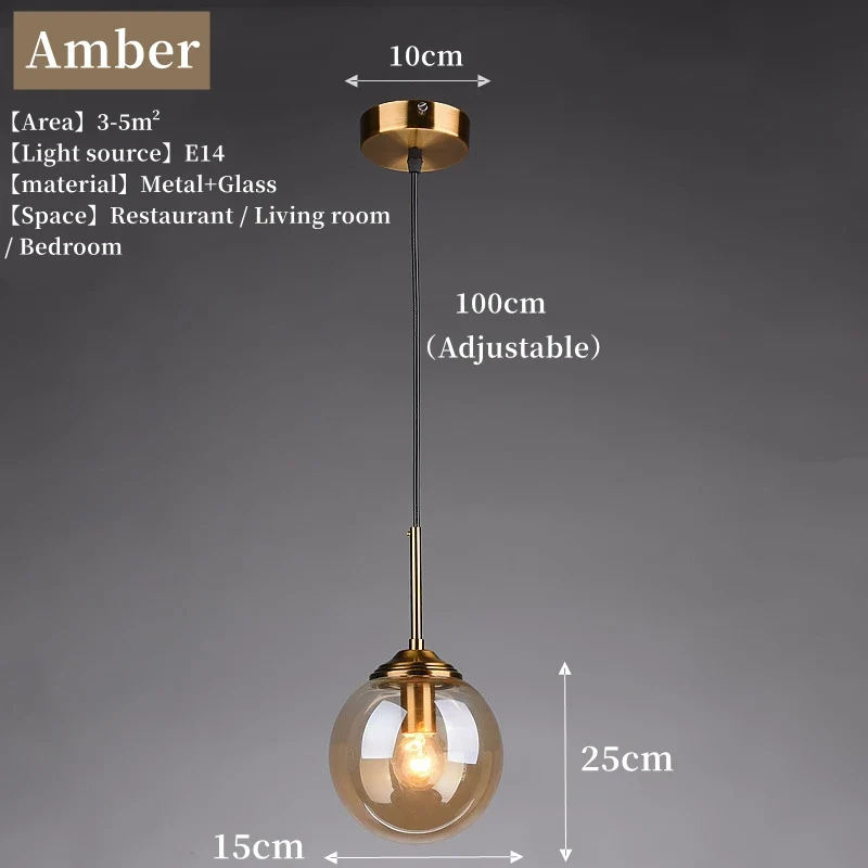 LED-Hängeleuchte aus poliertem Glas für Wohnzimmer – Crealuxai