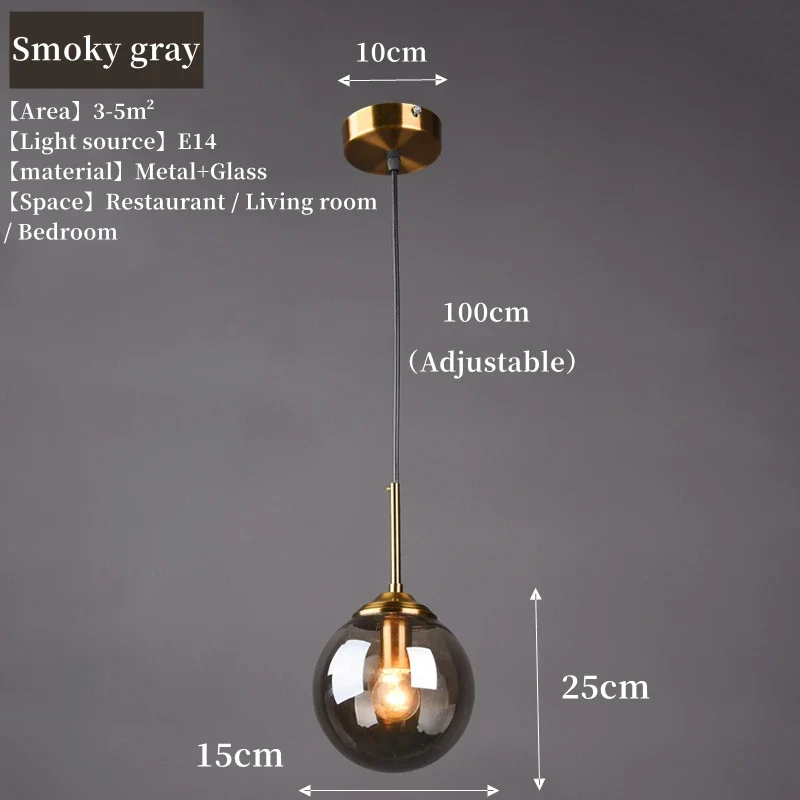 LED-Hängeleuchte aus poliertem Glas für Wohnzimmer – Crealuxai