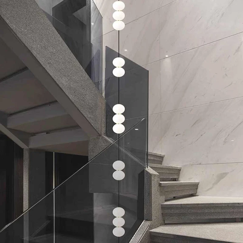 Pendant Light Long Vertical Multi Globe for High Ceiling