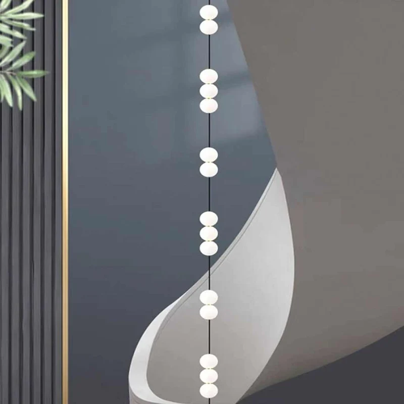 Pendant Light Long Vertical Multi Globe for High Ceiling