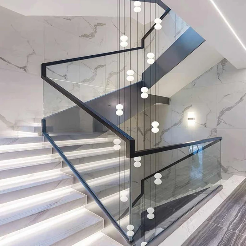 Pendant Light Long Vertical Multi Globe for High Ceiling