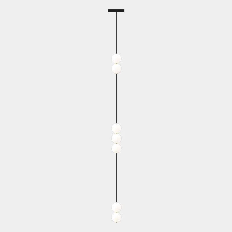 Pendant Light Long Vertical Multi Globe for High Ceiling