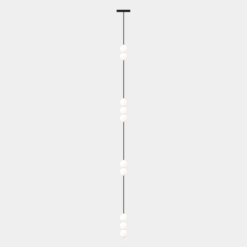 Pendant Light Long Vertical Multi Globe for High Ceiling