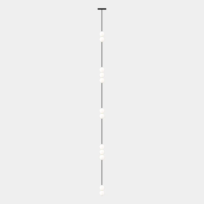 Pendant Light Long Vertical Multi Globe for High Ceiling
