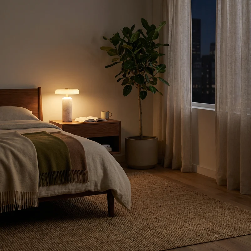 LED-Tischlampe aus Marmor für Schlafzimmer – Novaluce