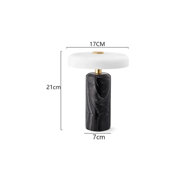 LED-Tischlampe aus Marmor für Schlafzimmer – Novaluce