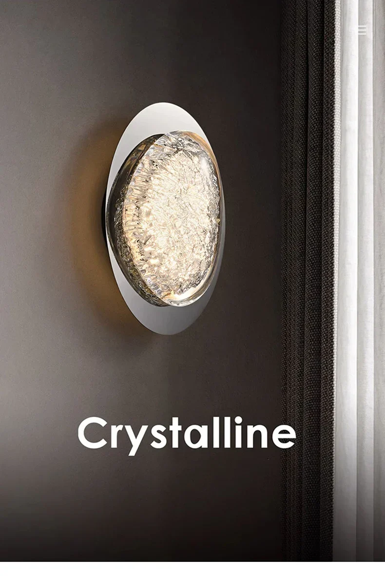 Art-Déco-Wandleuchte aus Acryl für Schlafzimmer – Séréniteia